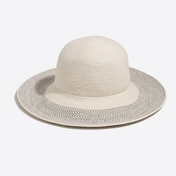 J. Crew Accessories - J. Crew Cotton Brimmed Floppy Straw Hat